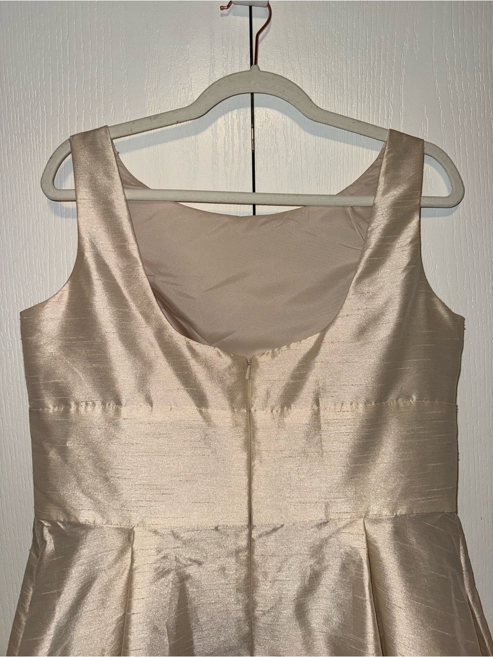 Alfred Sung D448 Champagne A-Line Midi Sleeveless Cocktail Dress - Picture 7 of 13